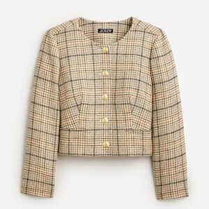 J.Crew Louisa lady jacket in plaid English wool